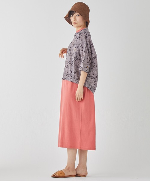 「KRIFF MAYER Lady's Collection」 半袖ブラウス MEDIUM サックスブルー レディース_画像6
