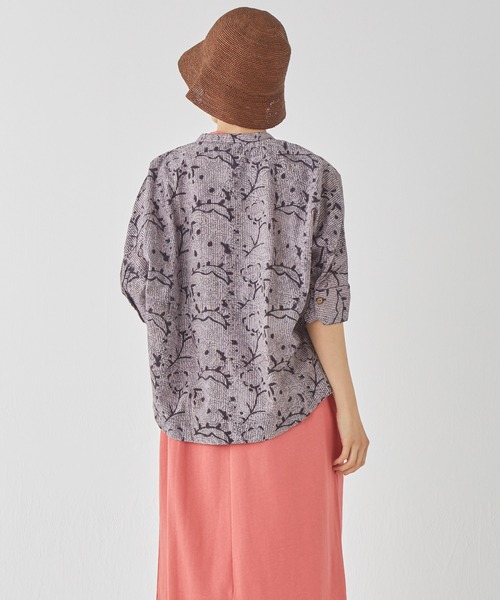 「KRIFF MAYER Lady's Collection」 半袖ブラウス MEDIUM サックスブルー レディース_画像7