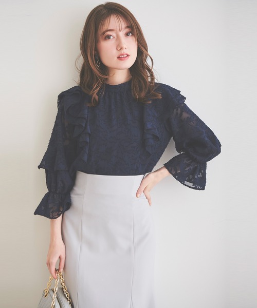 新品☆LAISSE PASSE レッセパッセレースのブラウス黒
