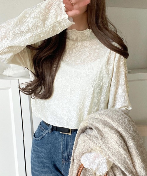 「classicalelf」 長袖カットソー X-LARGE ブルー レディース_画像3