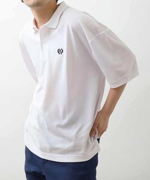 「ZIP FIVE」 半袖ポロシャツ LARGE ネイビー メンズ_画像6