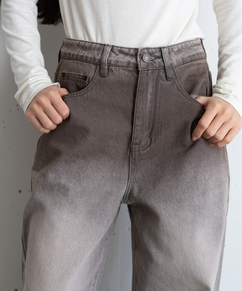 「hwyl」 デニムパンツ SMALL モカ レディース_画像8
