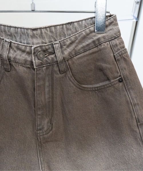 「hwyl」 デニムパンツ SMALL モカ レディース_画像9