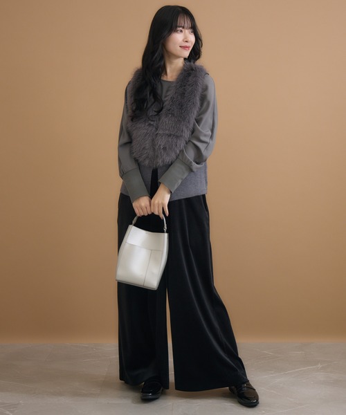 「KATHARINE ROSS」 「Bou Jeloud」ニットベスト MEDIUM グレー レディース_画像2