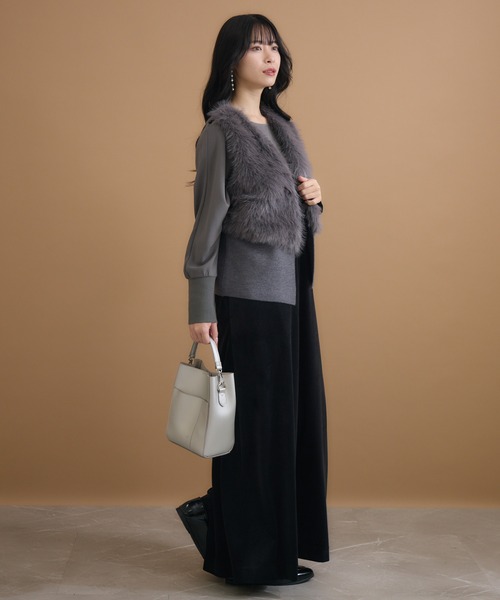 「KATHARINE ROSS」 「Bou Jeloud」ニットベスト MEDIUM グレー レディース_画像4