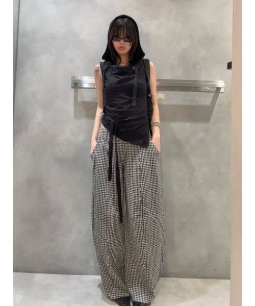 LAGUA GEM（ラグアジェム） ワイドパンツ スラックス パンツ GINGHAM