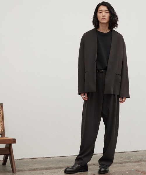 「WYM LIDNM」 セットアップ M チャコールグレー メンズ_画像3