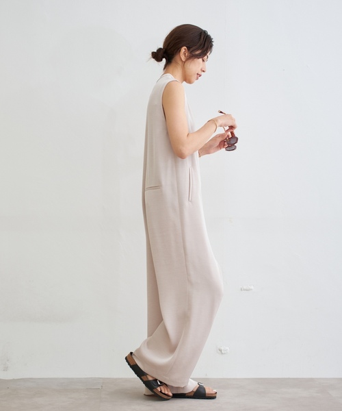 「IENA」 オールインワン 36 ネイビー レディース_画像8