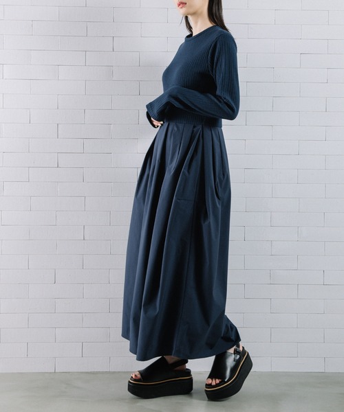 「MARECHAL TERRE」 長袖ワンピース MEDIUM キャメル レディース_画像4