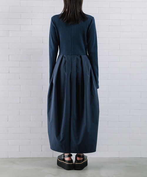 「MARECHAL TERRE」 長袖ワンピース MEDIUM キャメル レディース_画像7
