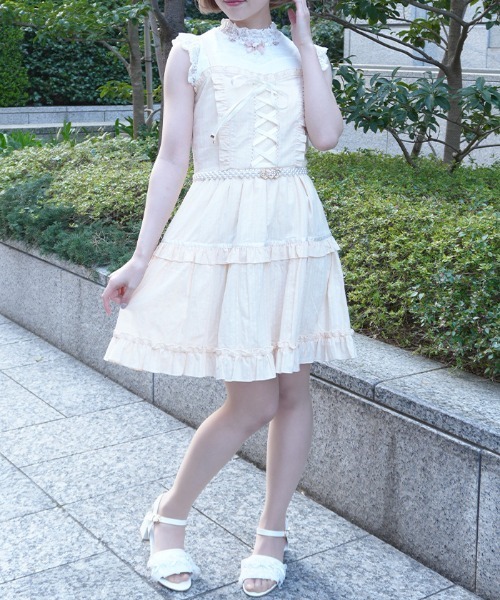 axes femme POETIQUE ワンピース コットンレースキャミOP : ZOZOTOWN