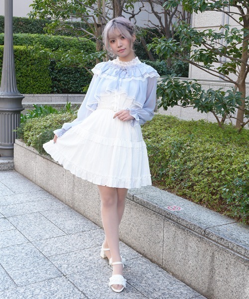 axes femme POETIQUE ワンピース コットンレースキャミOP : ZOZOTOWN