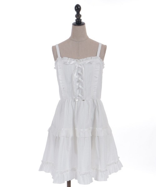 axes femme POETIQUE ワンピース コットンレースキャミOP : ZOZOTOWN