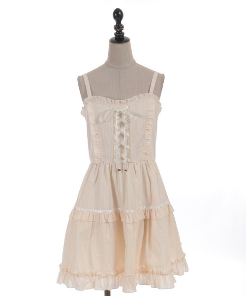 axes femme POETIQUE ワンピース コットンレースキャミOP : ZOZOTOWN