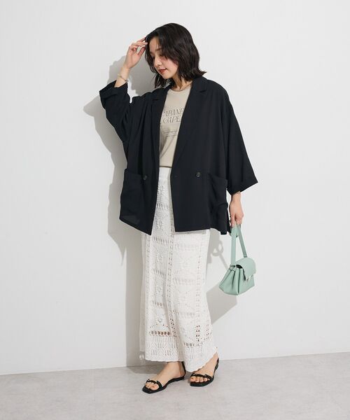Green Parks（グリーンパークス） ロング スカート クロシェニット