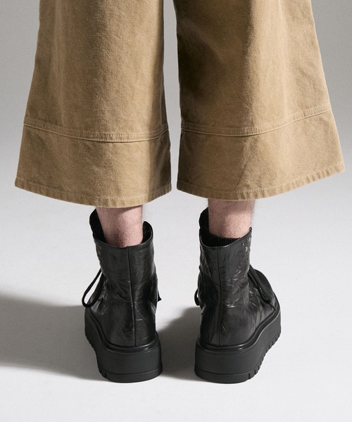 GRANCY スニーカー 「GRANCY」Fold-over Leather Shoes / 折り返し本革