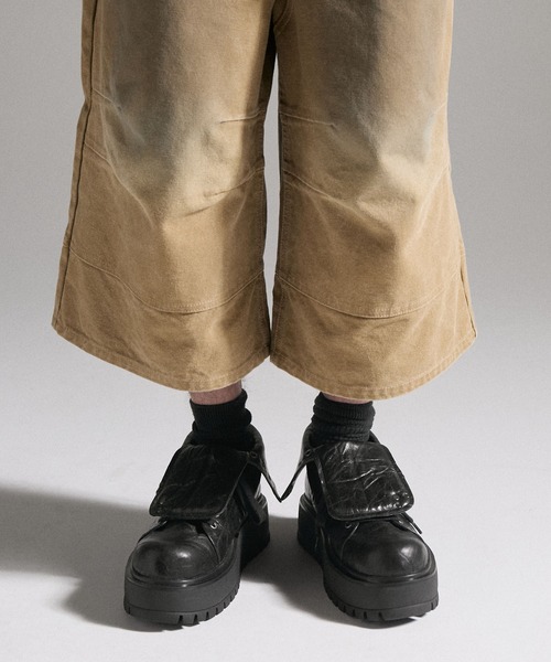 GRANCY スニーカー 「GRANCY」Fold-over Leather Shoes / 折り返し本革