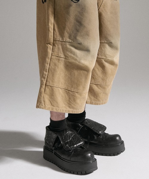 GRANCY スニーカー 「GRANCY」Fold-over Leather Shoes / 折り返し本革