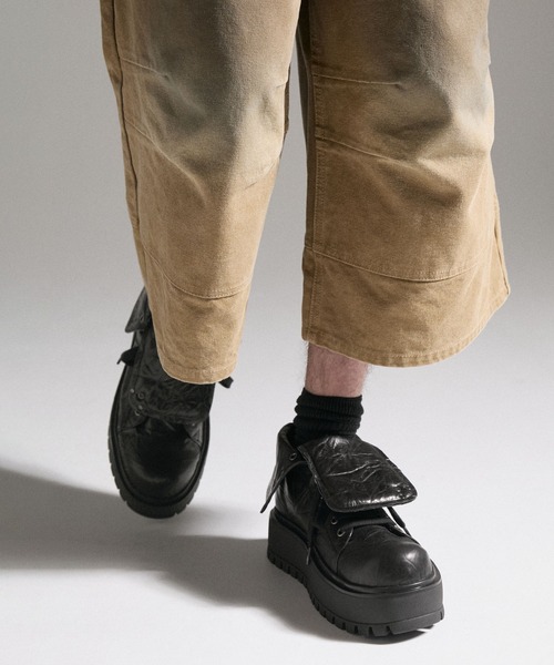 GRANCY スニーカー 「GRANCY」Fold-over Leather Shoes / 折り返し本革