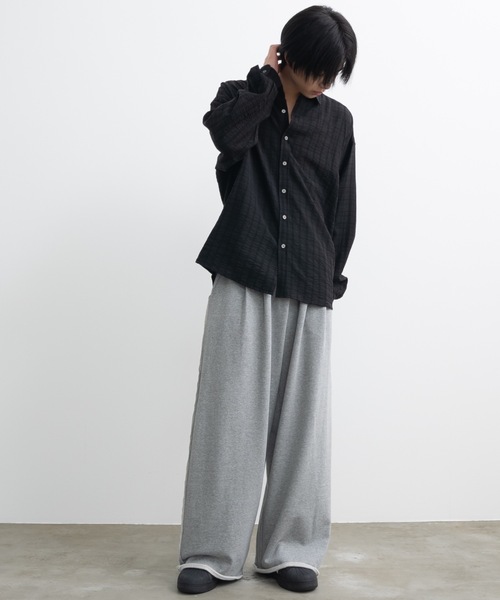 「SINSS」 スウェットパンツ LARGE チャコール メンズ_画像9