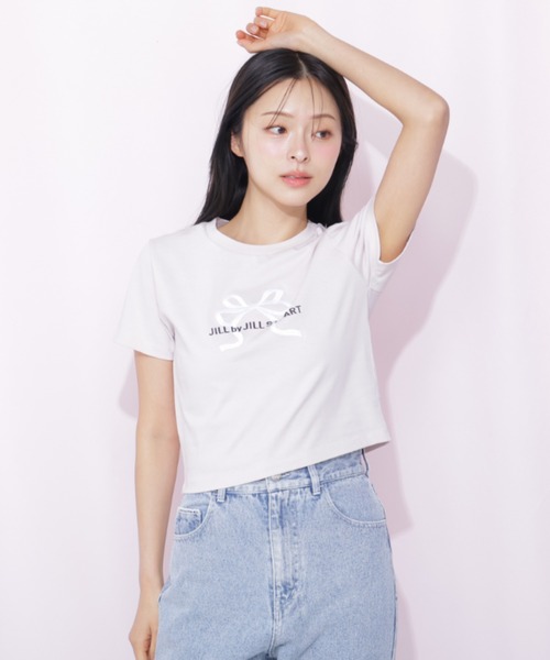 tシャツ 「RIBBONシリーズ」フロントロゴＴシャツ オーガニックコットン レディースの画像