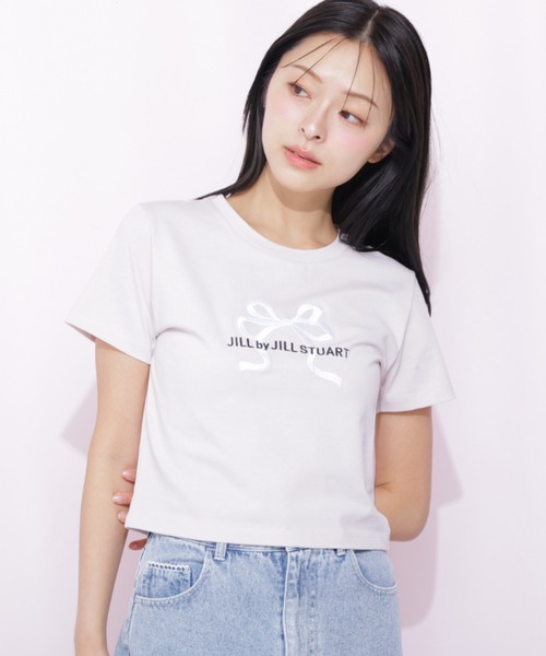 tシャツ 「RIBBONシリーズ」フロントロゴＴシャツ オーガニックコットン レディースの画像