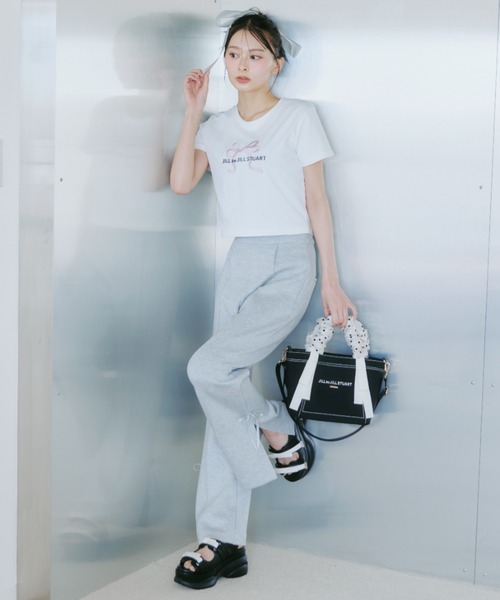 tシャツ 「RIBBONシリーズ」フロントロゴＴシャツ オーガニックコットン レディースの画像