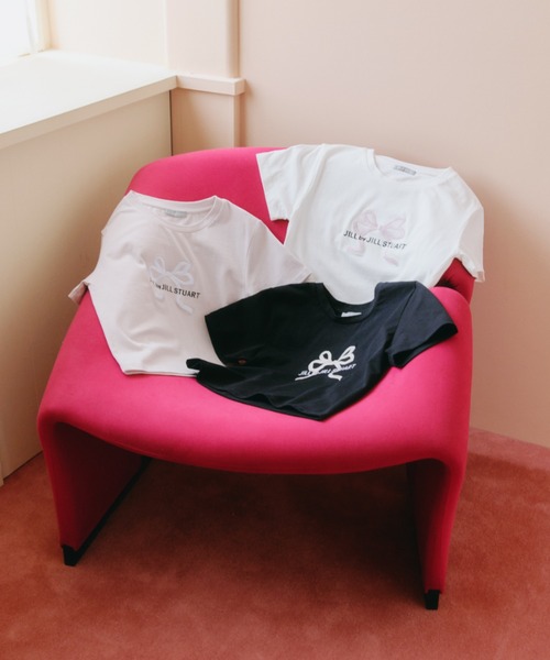 tシャツ 「RIBBONシリーズ」フロントロゴＴシャツ オーガニックコットン レディースの画像
