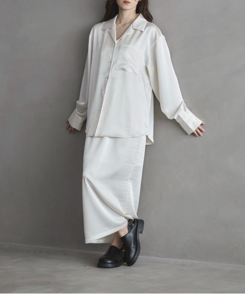 「feepur」 長袖シャツ MEDIUM アイボリー レディース_画像2