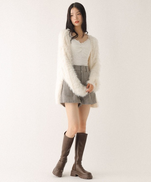 「Heather」 ショートパンツ M グレー レディース_画像6
