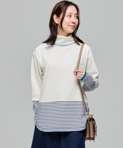 KRIFF MAYER Lady's Collection tシャツ 「レイヤード」ボーダー 切替