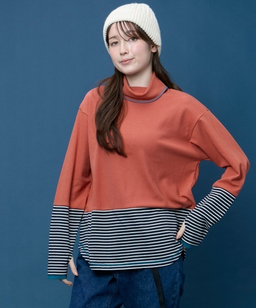 KRIFF MAYER Lady's Collection tシャツ 「レイヤード」ボーダー 切替