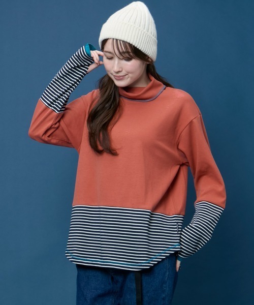 KRIFF MAYER Lady's Collection tシャツ 「レイヤード」ボーダー 切替