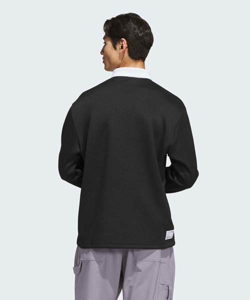 adidas（アディダス） ポロシャツ 長袖ニット スウェット ポロシャツ