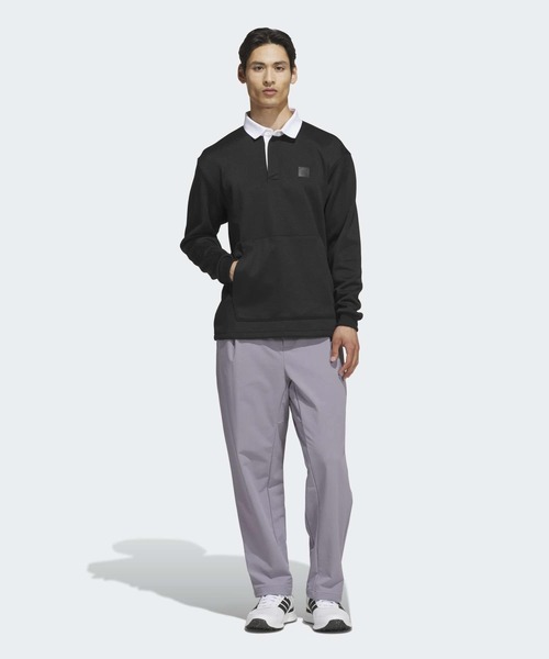 adidas（アディダス） ポロシャツ 長袖ニット スウェット ポロシャツ