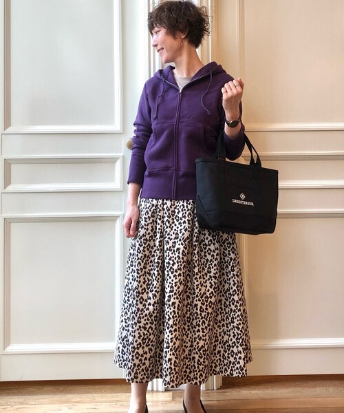 「DRESSTERIOR」 フレアスカート 36 ブラウン レディース_画像3