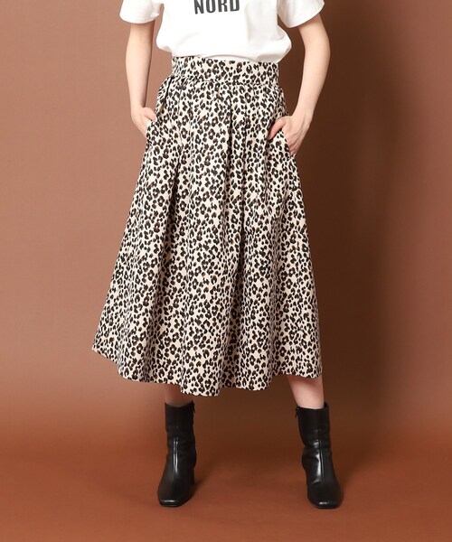 「DRESSTERIOR」 フレアスカート 36 ブラウン レディース_画像4