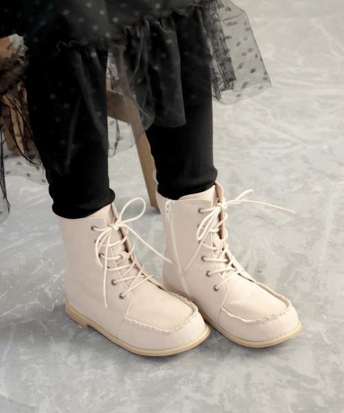 レースアップ　モカシンシューズ SOROTTO（ソロット） ブーツ レースアップモカシンブーツ キッズ 子供