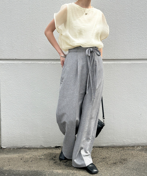 select MOCA tシャツ シアードッキングフレンチスリーブトップス