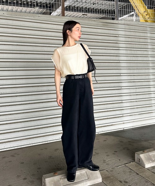 select MOCA tシャツ シアードッキングフレンチスリーブトップス