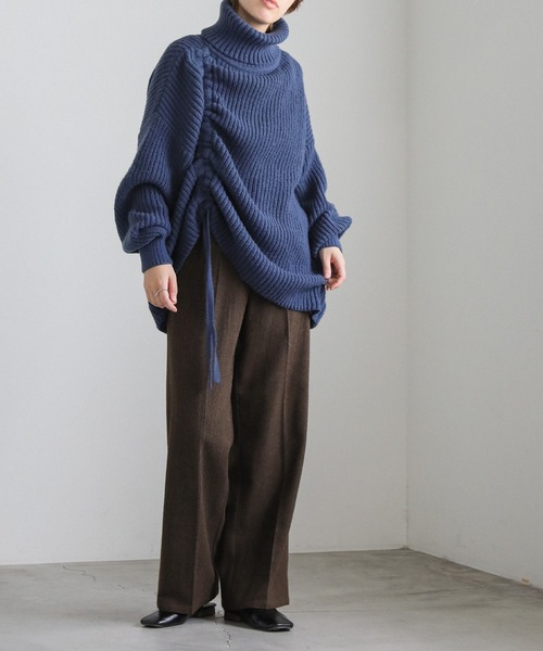 select MOCA（セレクトモカ） ニット セーター シャーリングデザイン