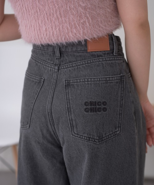 Chico（チコ） ワイドパンツ ジーンズ デニム デニムパンツ 折り返し