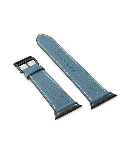 腕時計 シュリンク Apple Watch レザーバンド「38mm/40mm/41mm/42mm， S/Mサイズ」 (アダプター：ブラック)の画像