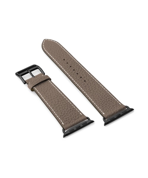 腕時計 シュリンク Apple Watch レザーバンド「38mm/40mm/41mm/42mm， S/Mサイズ」 (アダプター：ブラック)の画像