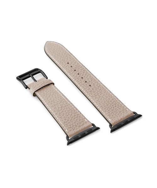 腕時計 シュリンク Apple Watch レザーバンド「38mm/40mm/41mm/42mm， S/Mサイズ」 (アダプター：ブラック)の画像