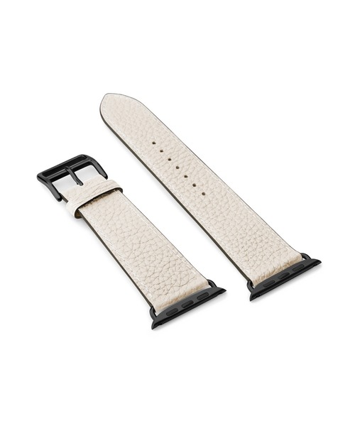 腕時計 シュリンク Apple Watch レザーバンド「38mm/40mm/41mm/42mm， S/Mサイズ」 (アダプター：ブラック)の画像