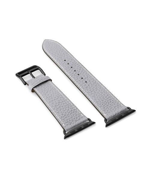 腕時計 シュリンク Apple Watch レザーバンド「38mm/40mm/41mm/42mm， S/Mサイズ」 (アダプター：ブラック)の画像