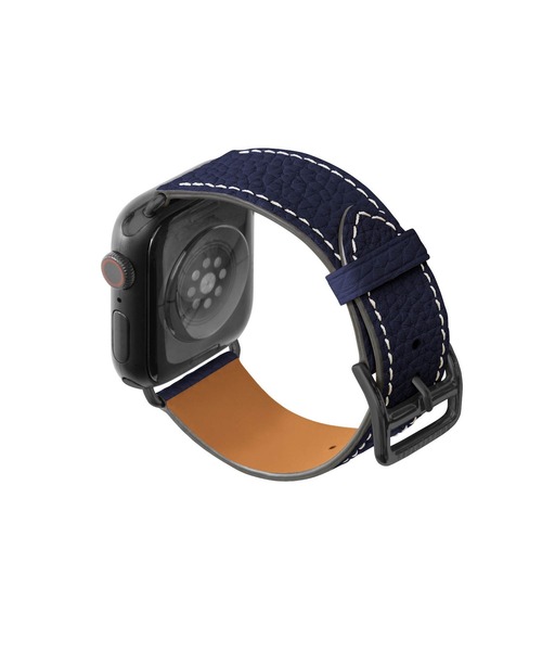 腕時計 シュリンク Apple Watch レザーバンド「38mm/40mm/41mm/42mm， S/Mサイズ」 (アダプター：ブラック)の画像