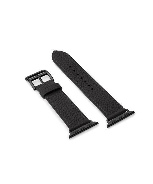腕時計 シュリンク Apple Watch レザーバンド「38mm/40mm/41mm/42mm， S/Mサイズ」 (アダプター：ブラック)の画像