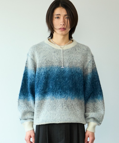 SINSS セーター ニット Wool blend gradation knit / ウールブレンド